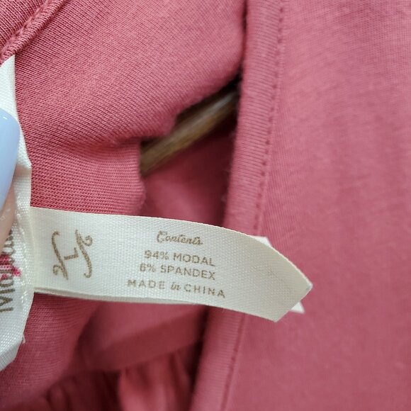 Matilda Jane Womens L Mauve Pink Button Front Stretch Knit Casual Soft T-Shirt - Picture 6 of 15